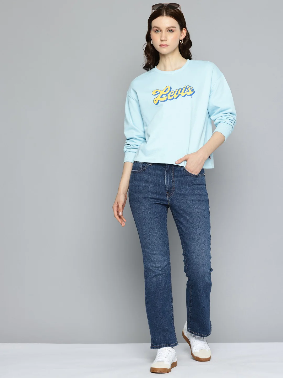 Women's 725 Blue Bootcut Fit High Rise Jeans