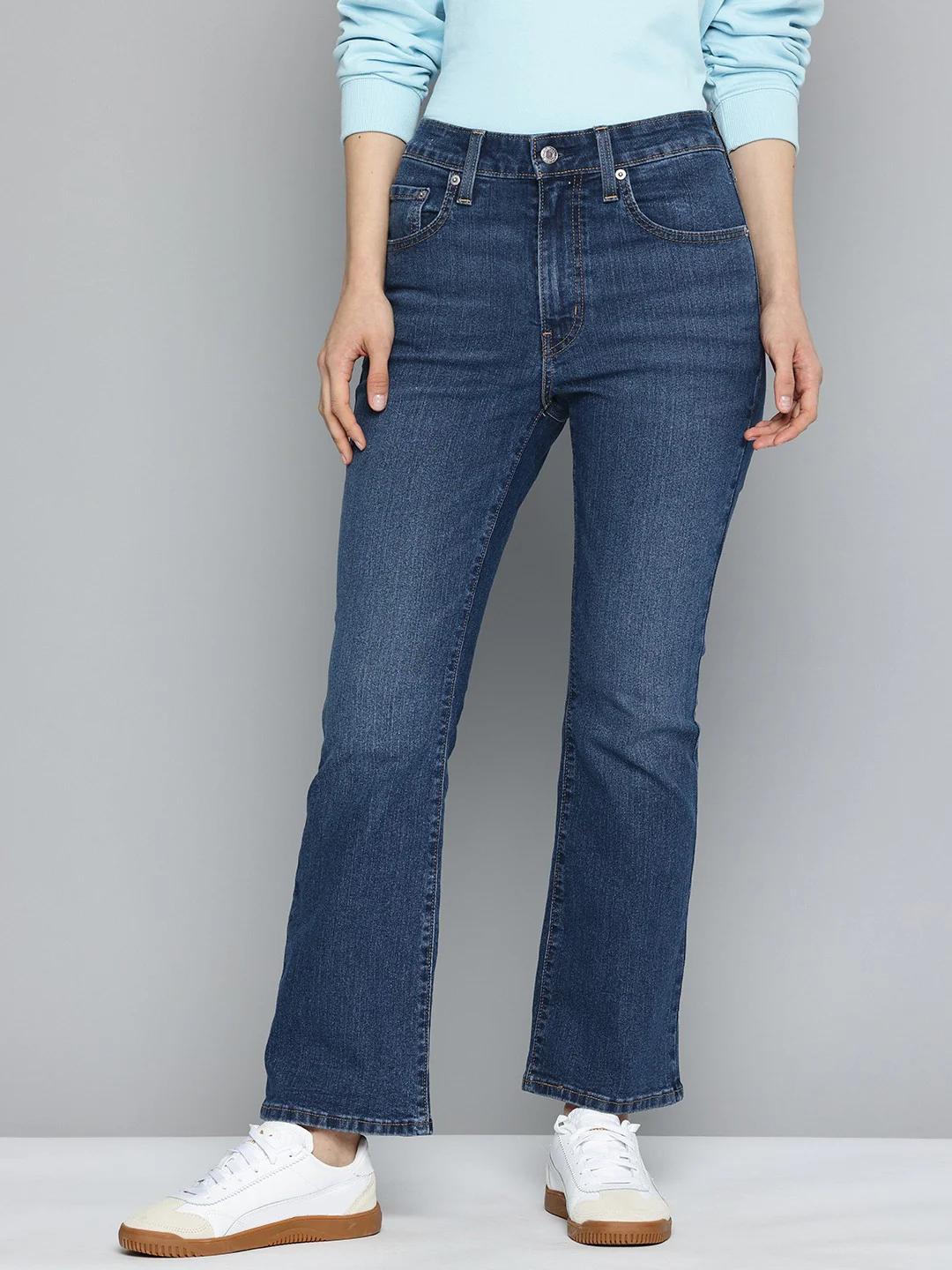 Women's 725 Blue Bootcut Fit High Rise Jeans - Image 5