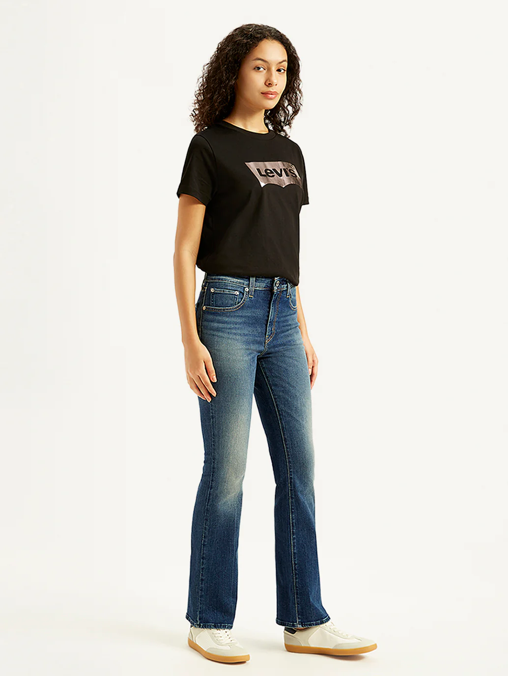 Women's 725 Blue Bootcut Fit High Rise Jeans - Image 6