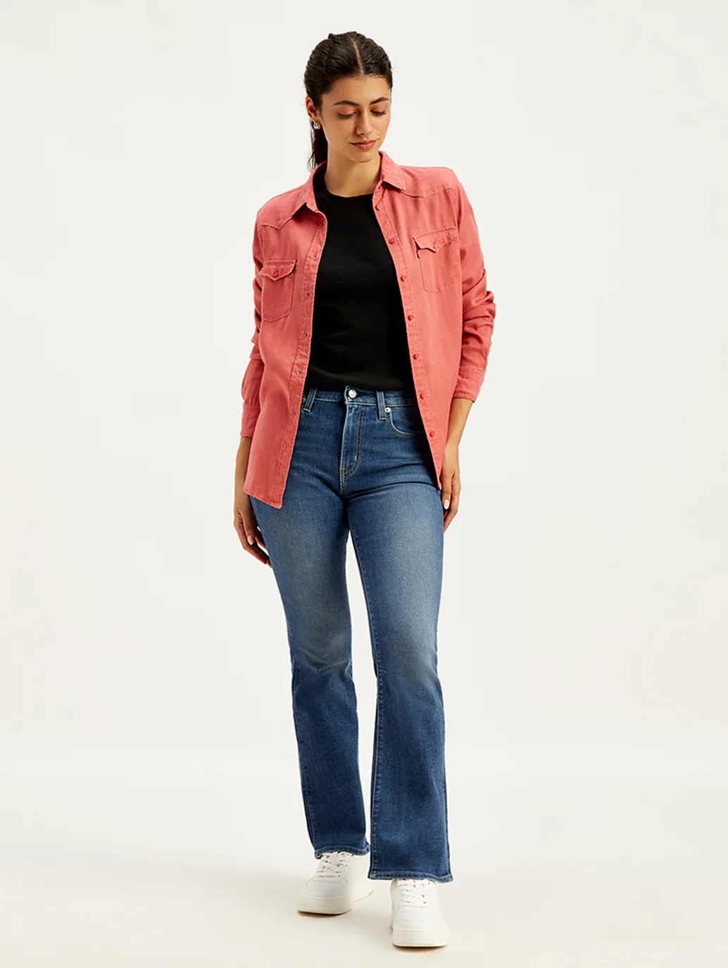 Women's 725 Blue Bootcut Fit High Rise Jeans