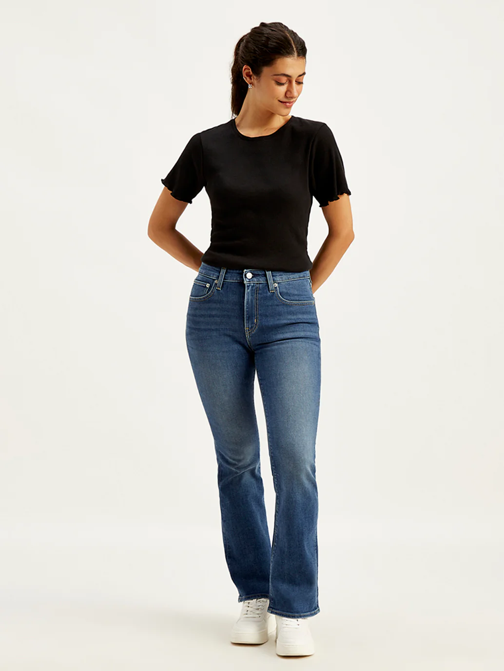 Women's 725 Blue Bootcut Fit High Rise Jeans - Image 2