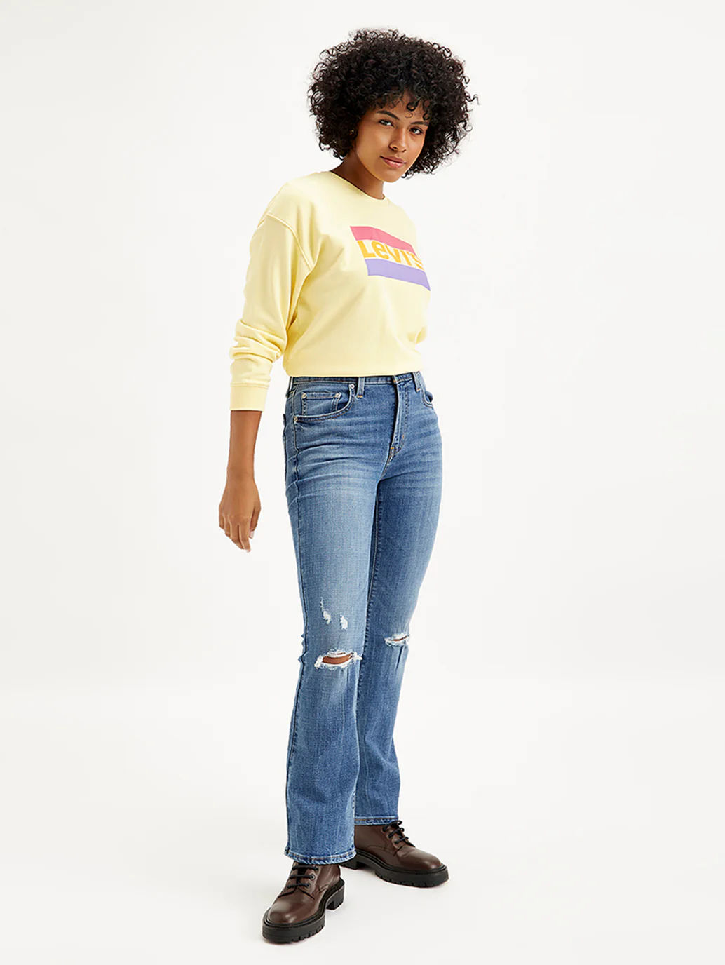 Women's 725 Blue Bootcut Fit High Rise Jeans