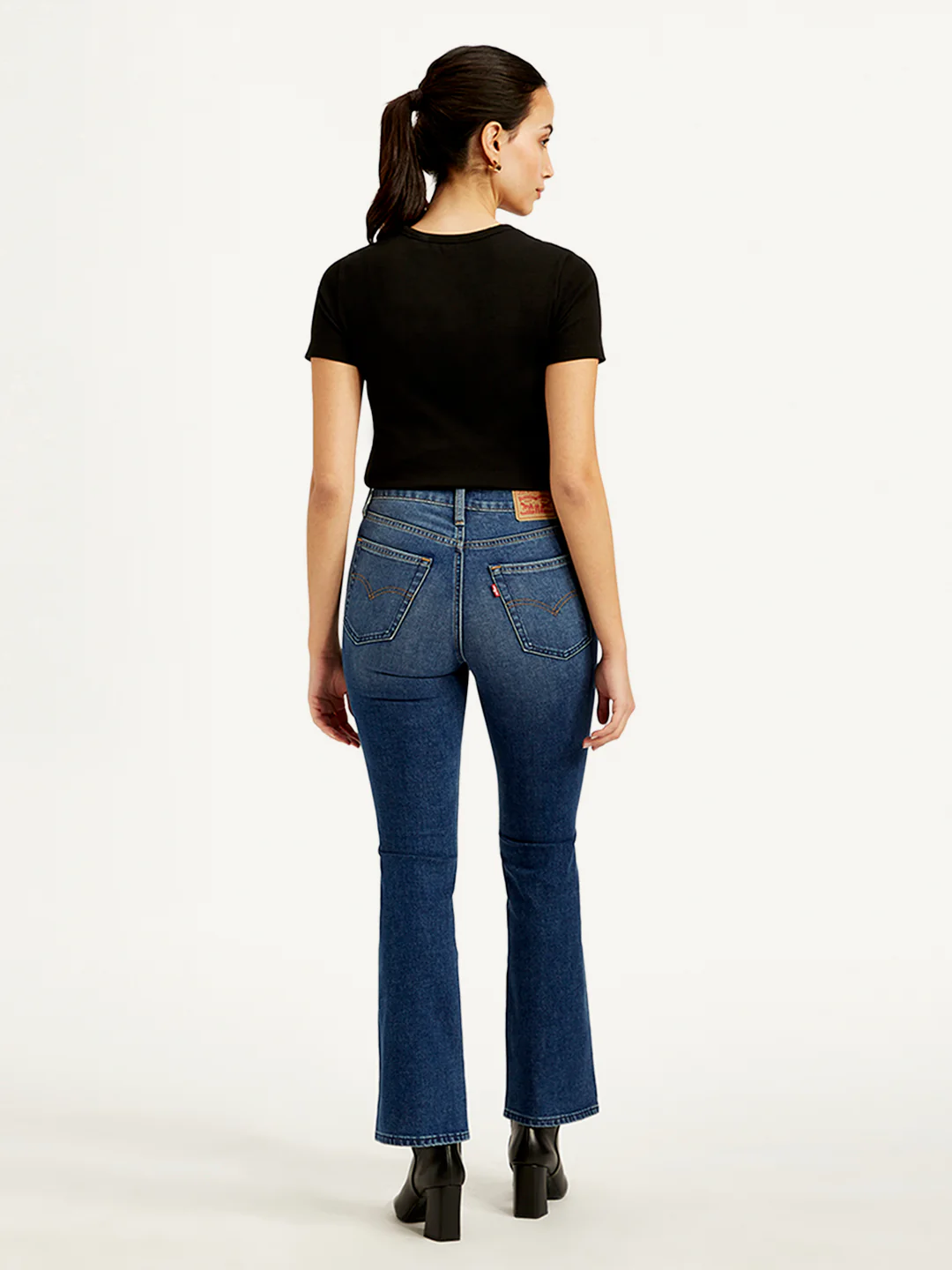 Women's 725 Blue Bootcut Fit High Rise Jeans - Image 3