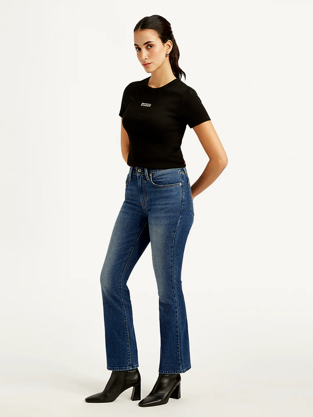 Women's 725 Blue Bootcut Fit High Rise Jeans - Image 5
