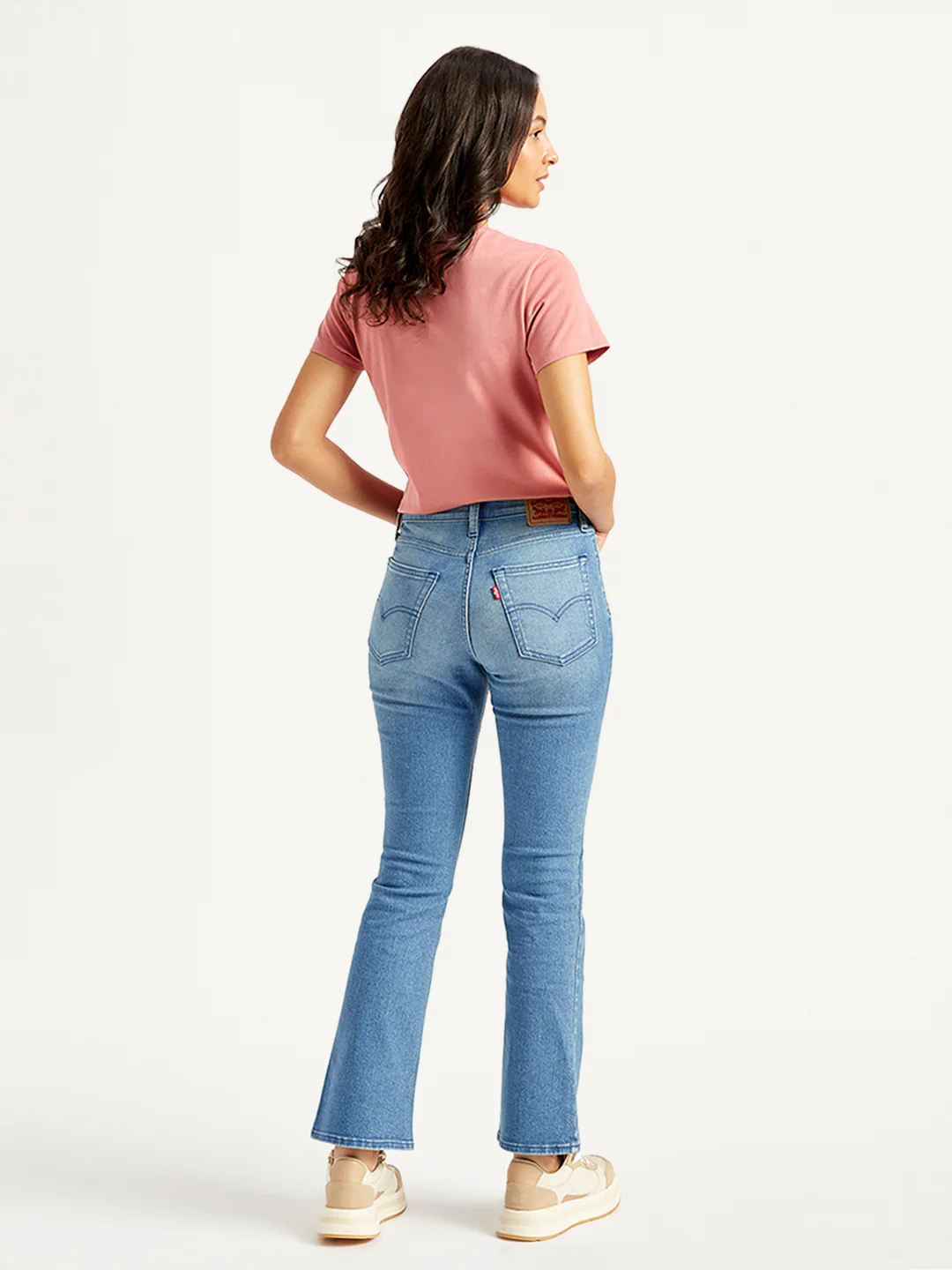 Women's 725 Blue Bootcut Fit High Rise Jeans - Image 3