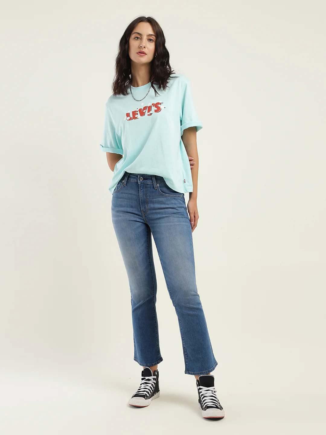 Women's 725 Blue Bootcut Fit High Rise Jeans