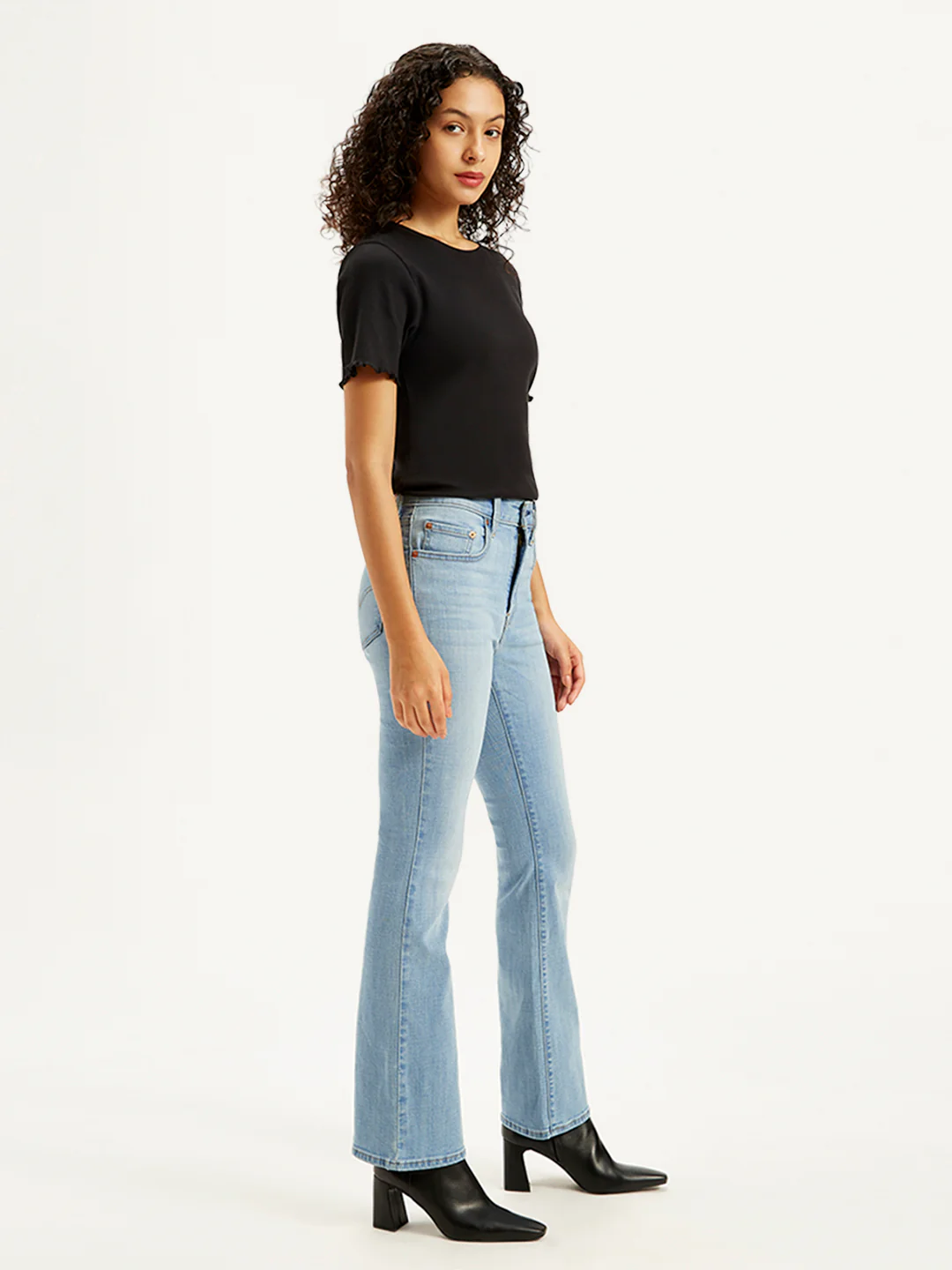 Women's 725 Light Blue Bootcut Fit High Rise Jeans - Image 3