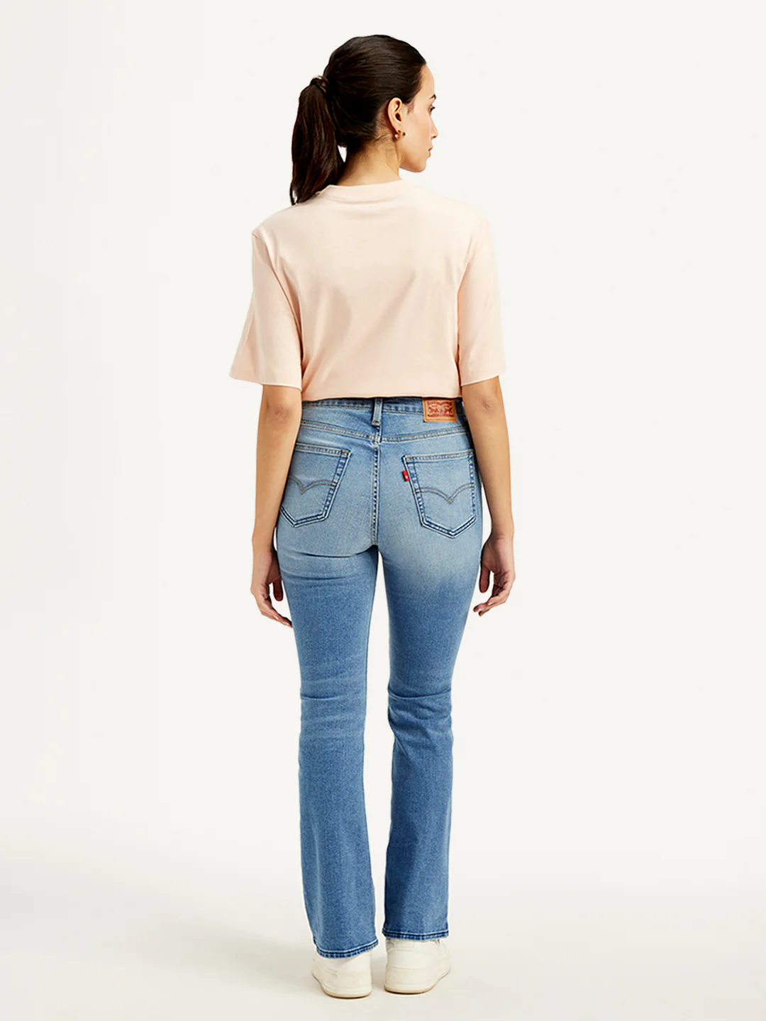 Women's 725 Blue Bootcut Fit High Rise Jeans - Image 3