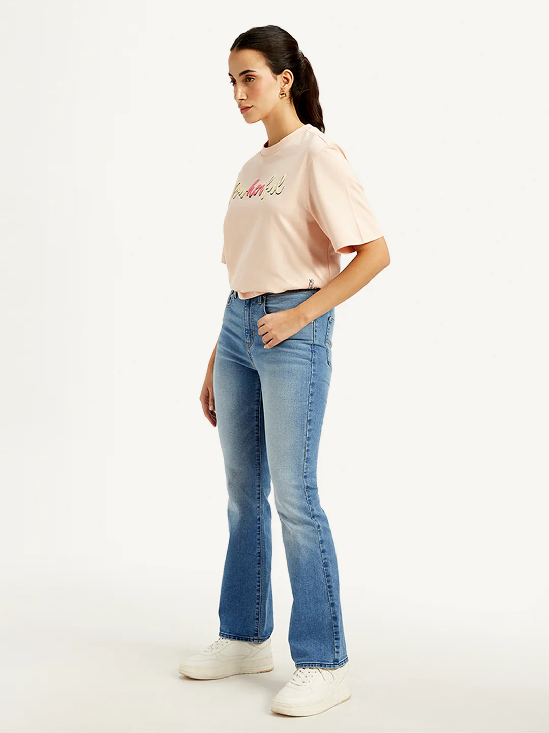 Women's 725 Blue Bootcut Fit High Rise Jeans - Image 5