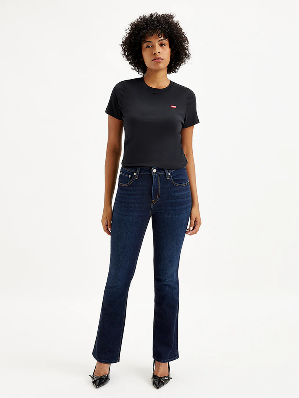 Women's 725 Navy Blue Bootcut Fit High Rise Jeans - Image 2