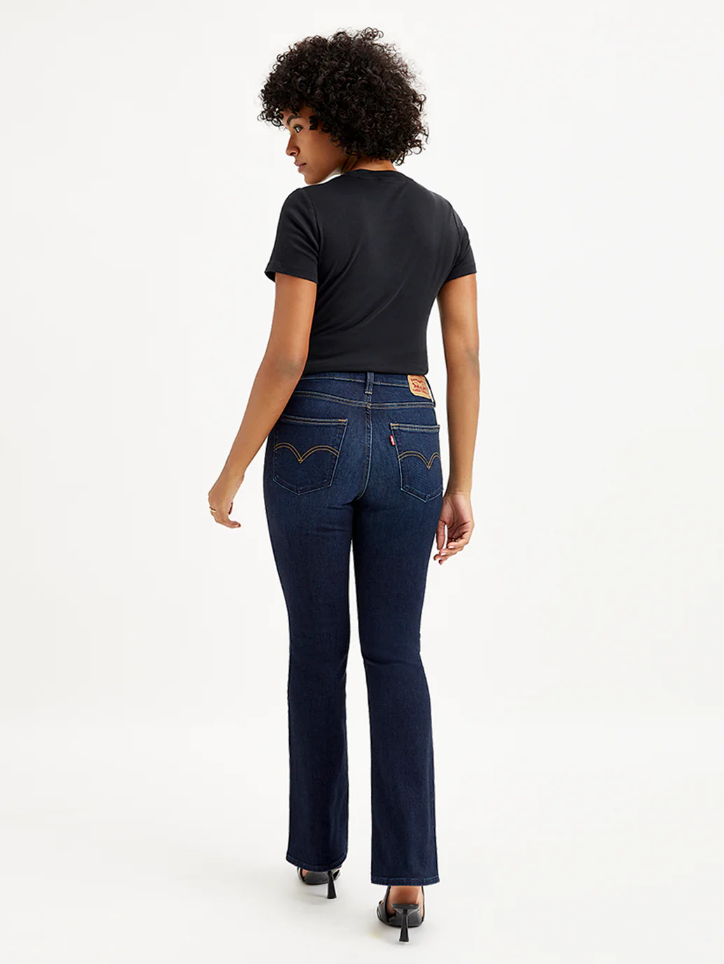 Women's 725 Navy Blue Bootcut Fit High Rise Jeans - Image 3