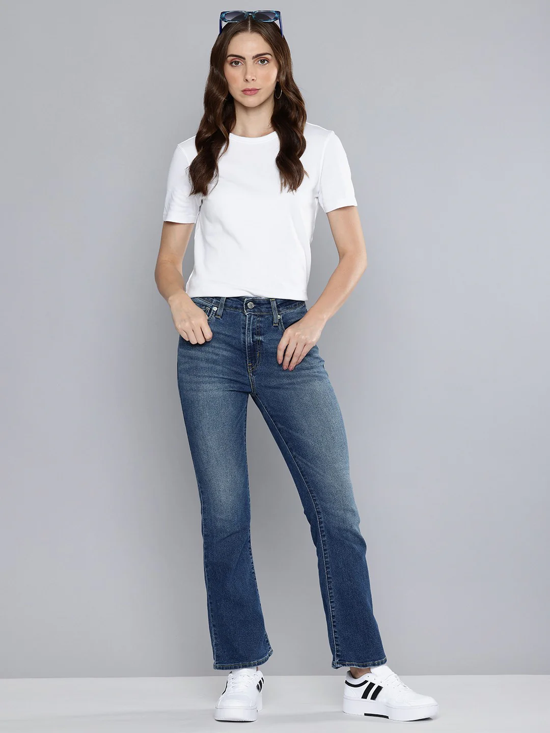 Women's 725 Blue Bootcut Fit High Rise Jeans