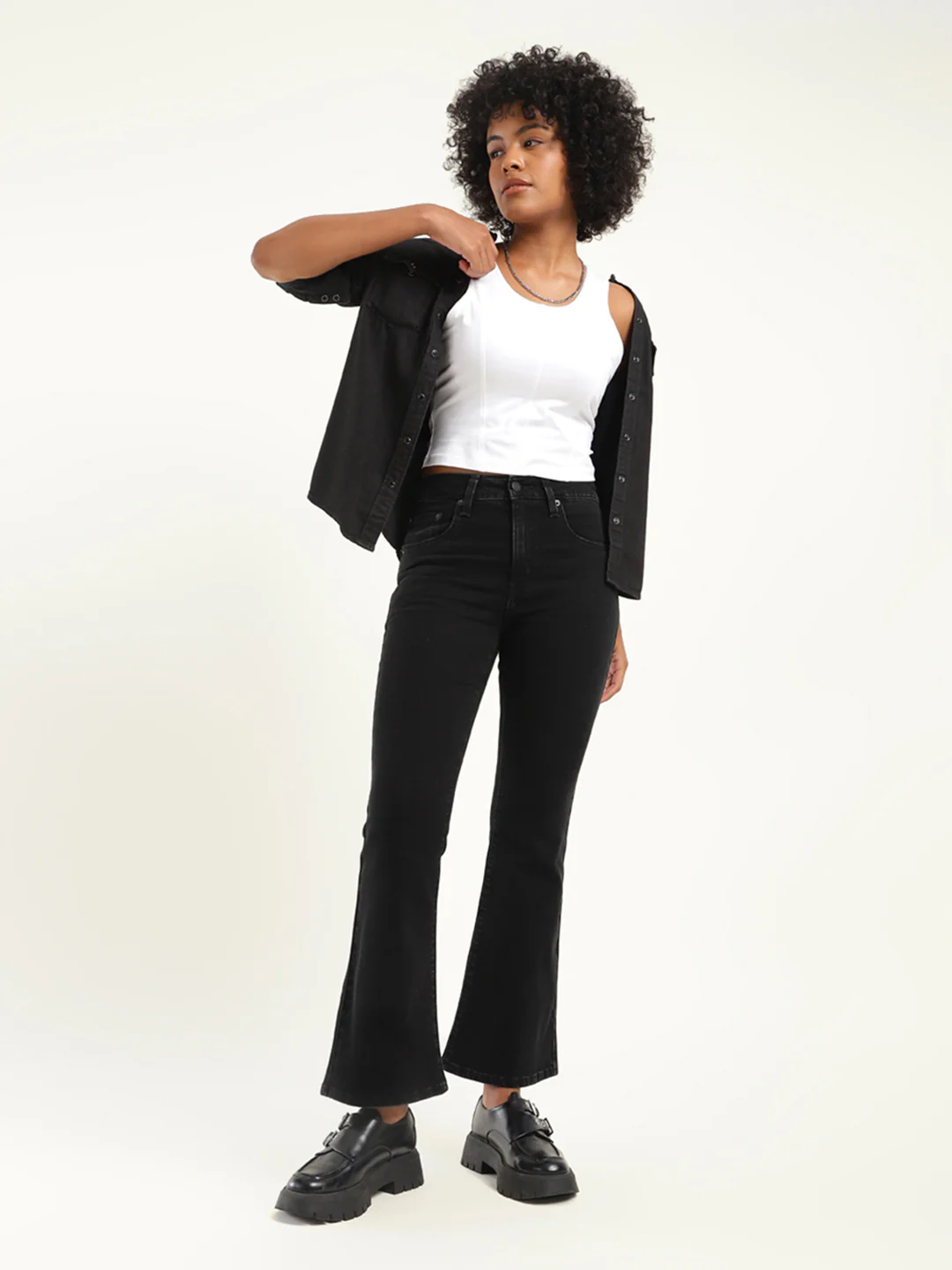 Women's 725 Black Bootcut Fit High Rise Jeans