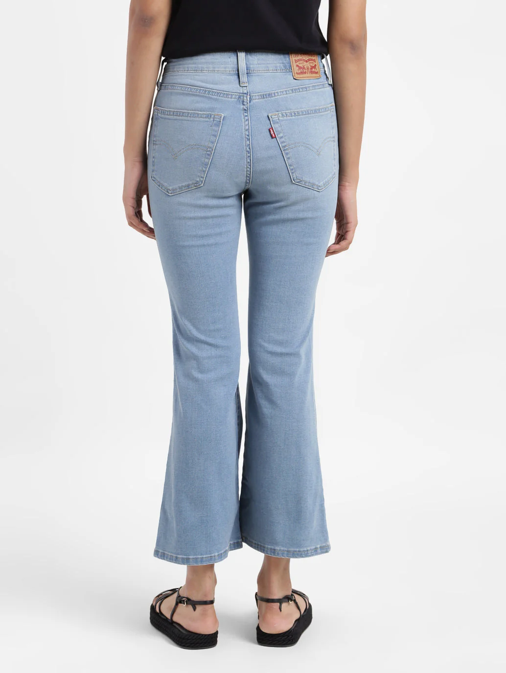 Women's 726 Blue Flared Fit High Rise Jeans - Image 3