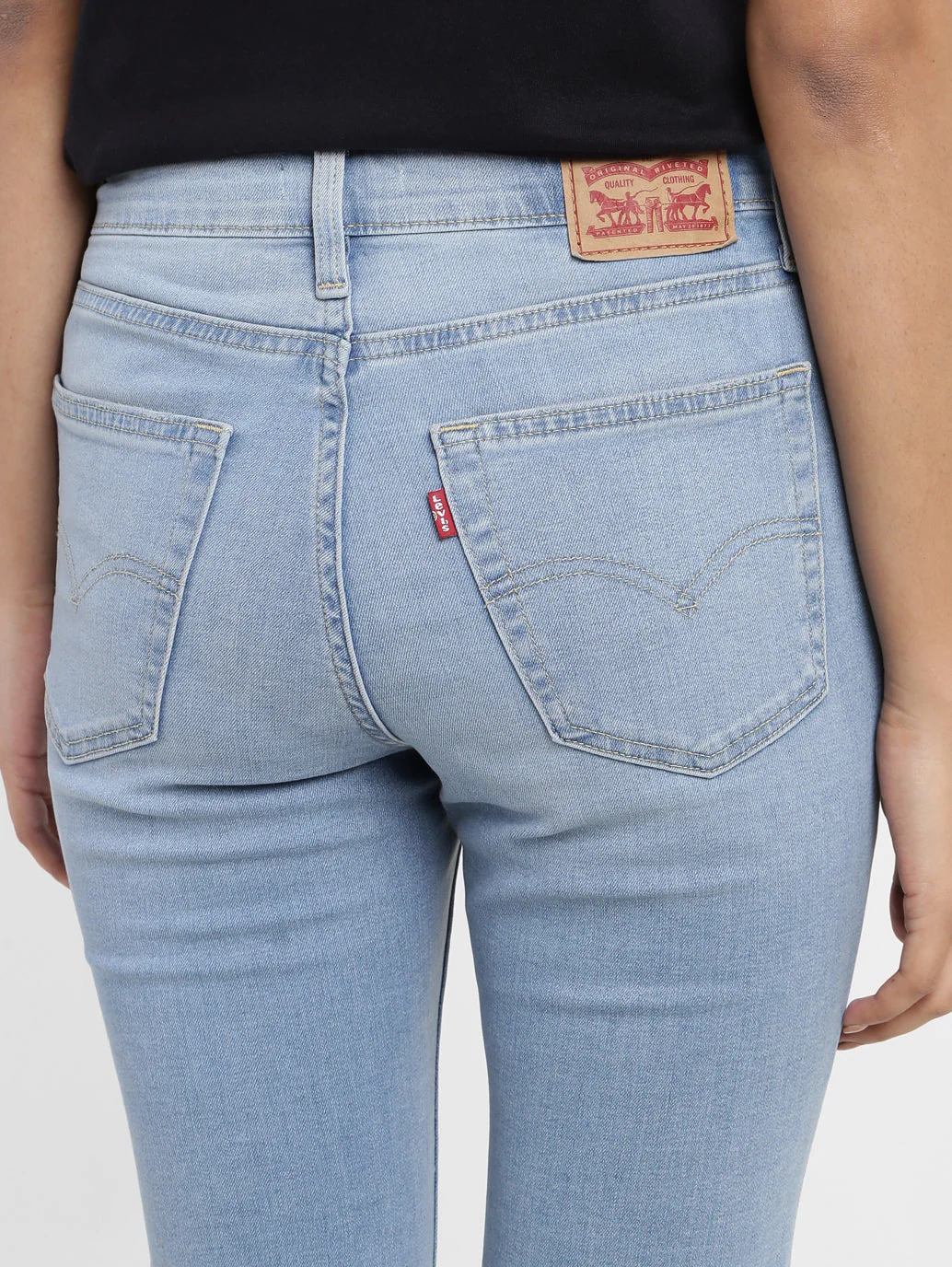Women's 726 Blue Flared Fit High Rise Jeans - Image 6