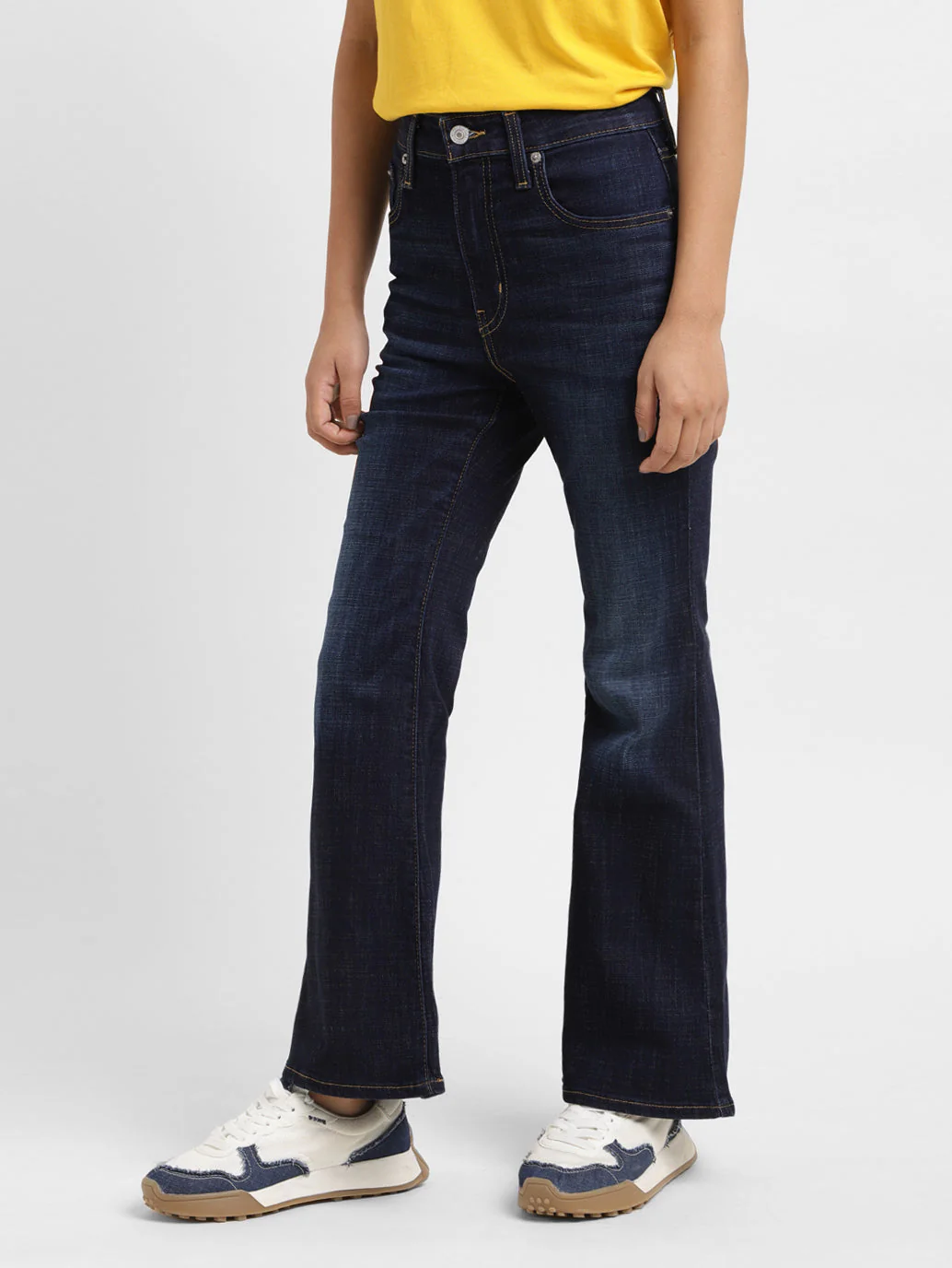 Women's 726 Blue Flared Fit High Rise Jeans - Image 5