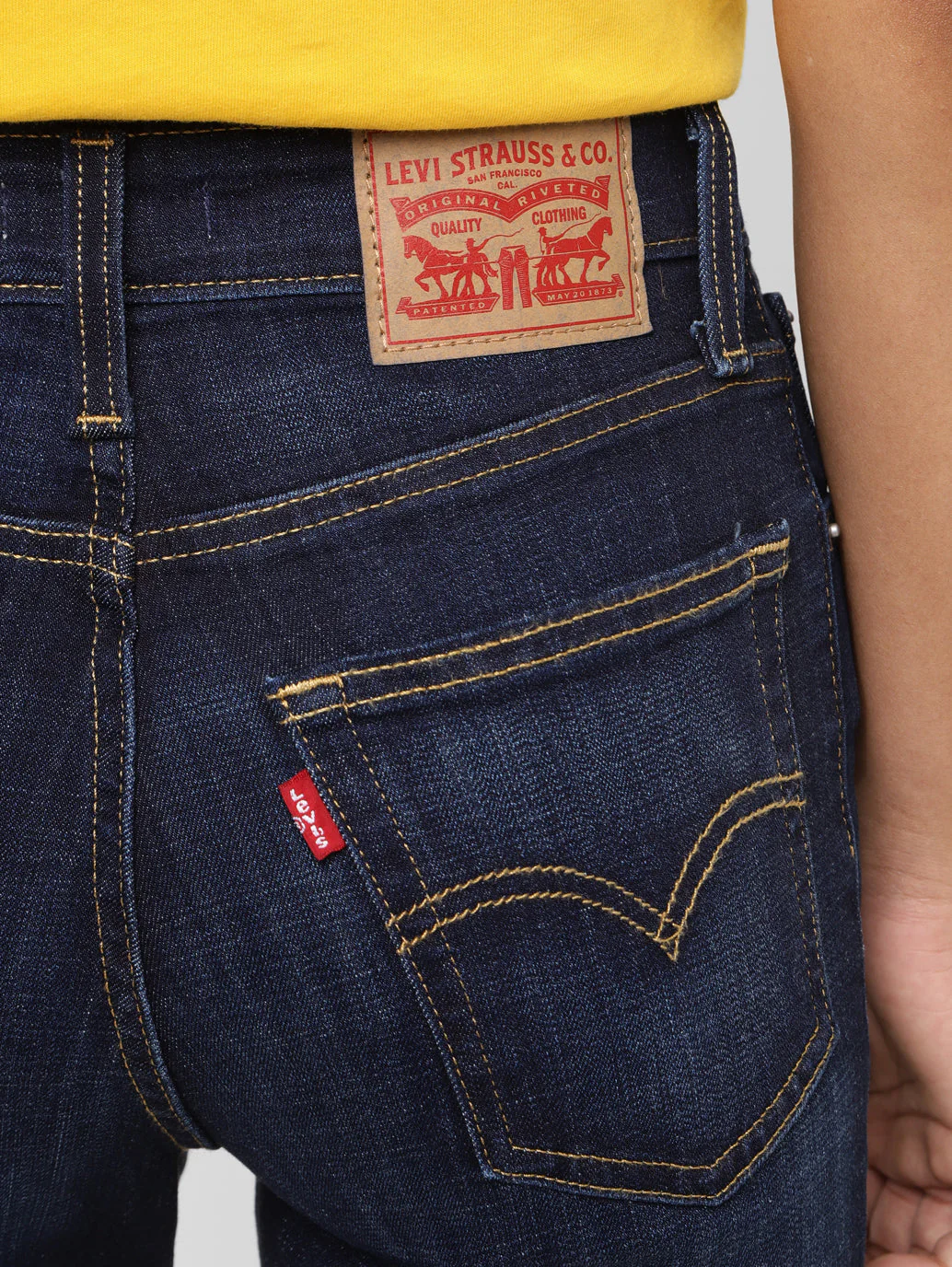 Women's 726 Blue Flared Fit High Rise Jeans - Image 7