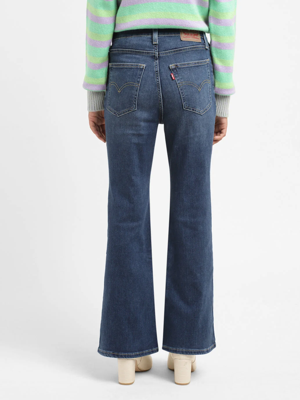 Women's 726 Indigo Flared Fit High Rise Jeans - Image 3
