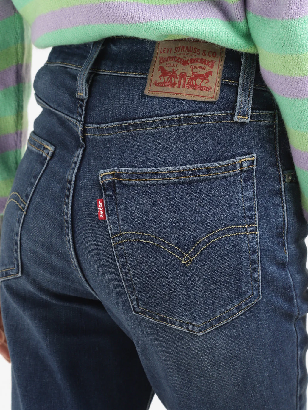 Women's 726 Indigo Flared Fit High Rise Jeans - Image 6