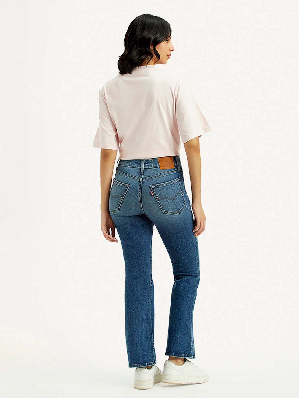 Women's 726 Blue Flared Fit High Rise Jeans - Image 3