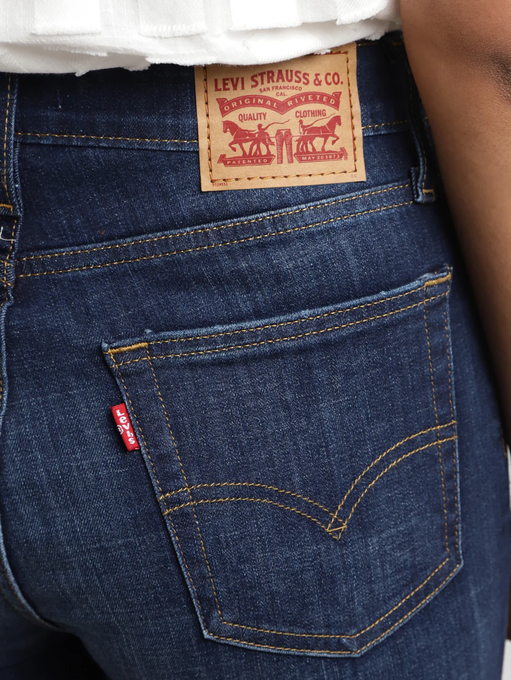 Women's 726 Blue Flared Fit Mid Rise Jeans - Image 8