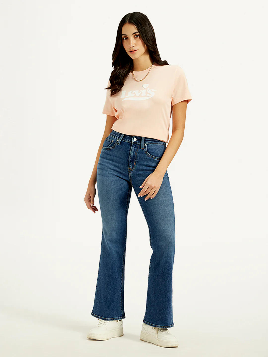 Women's 726 Blue Flared Fit High Rise Jeans
