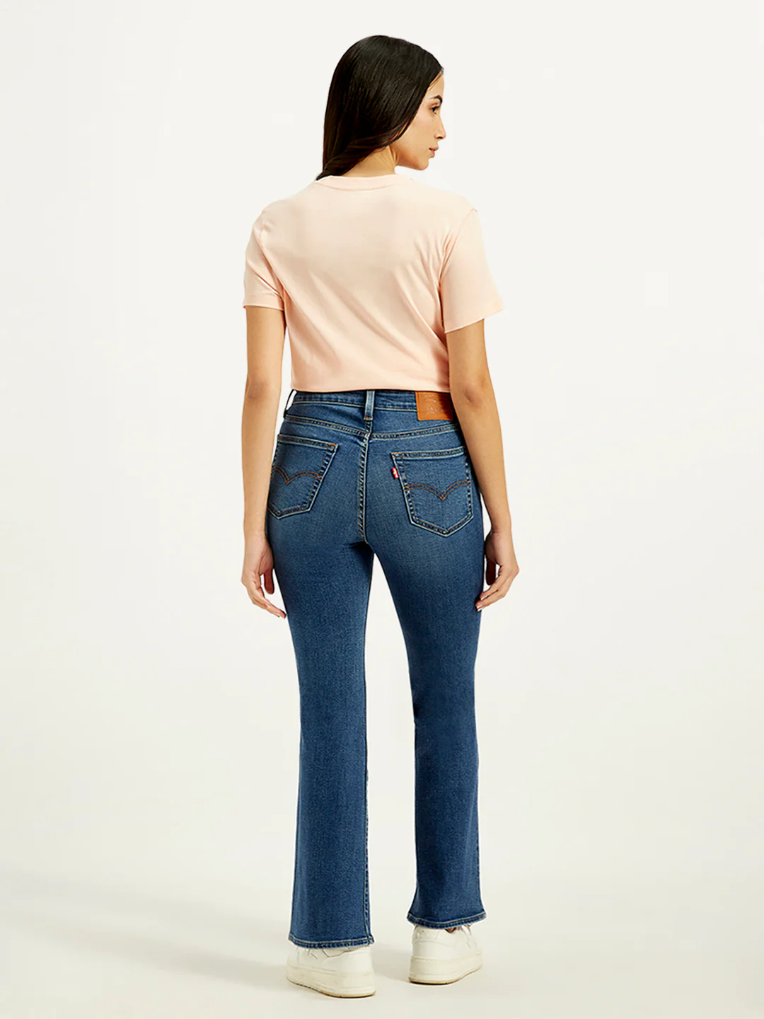 Women's 726 Blue Flared Fit High Rise Jeans - Image 3