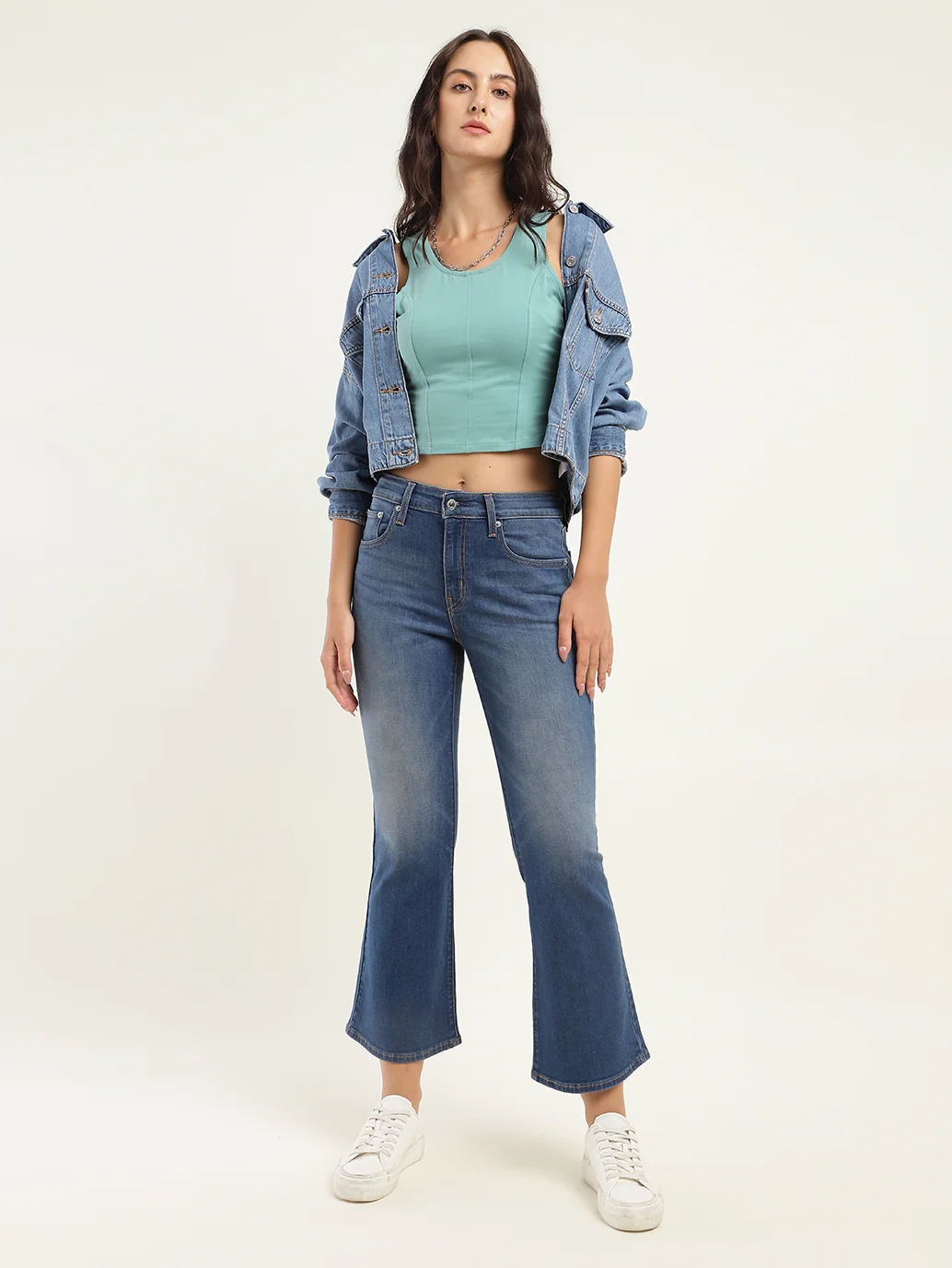 Women's 710 Blue Skinny Fit High Rise Jeans