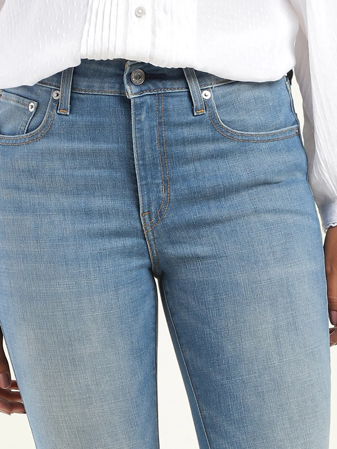 Women's 710 Blue Skinny Fit High Rise Jeans - Image 3