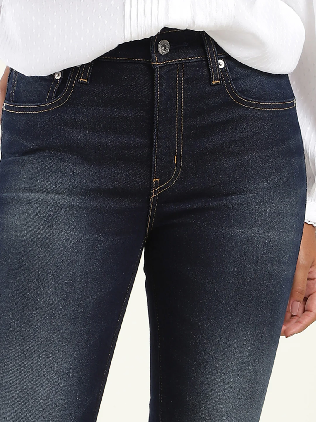 Women's 710 Blue Skinny Fit High Rise Jeans - Image 4