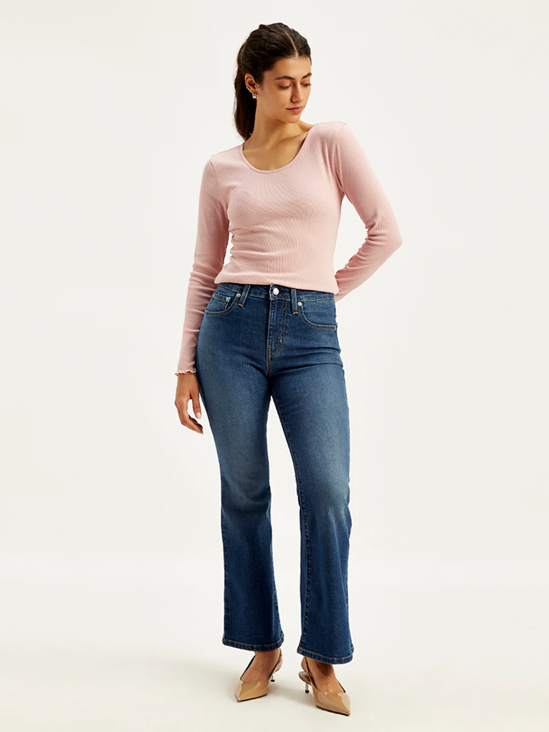 Women's 726 Indigo Flared Fit High Rise Jeans
