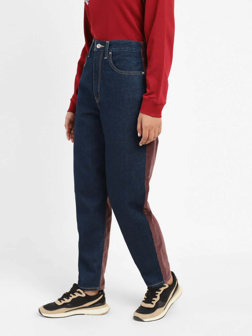 Women's 80s Mom Blue Loose Fit High Rise Jeans - Image 4