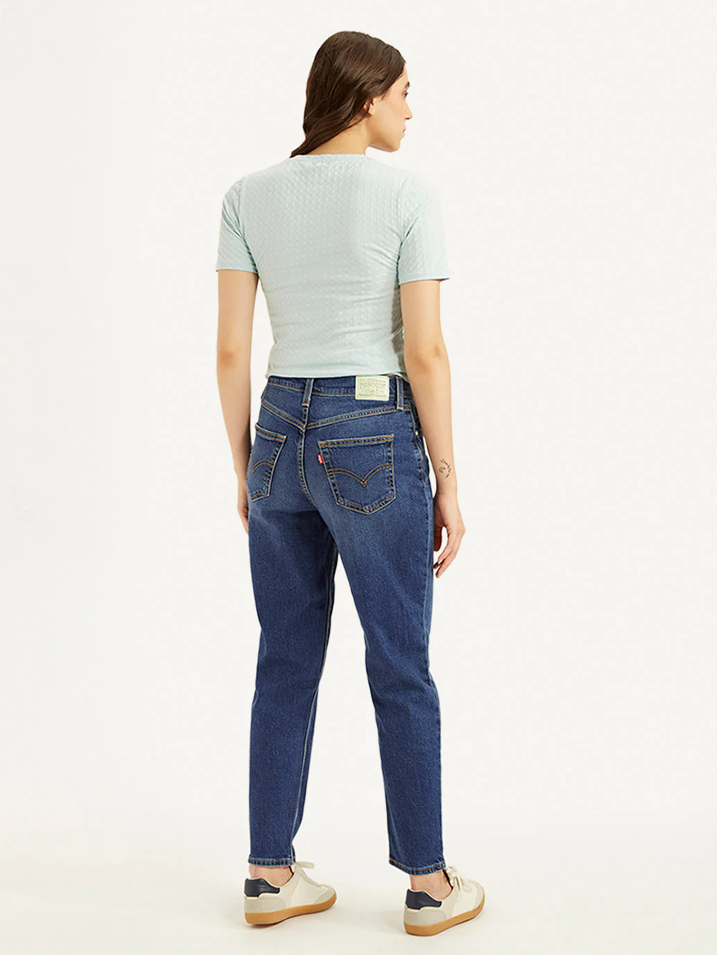 Women's 80s Mom Blue Loose Fit High Rise Jeans - Image 3