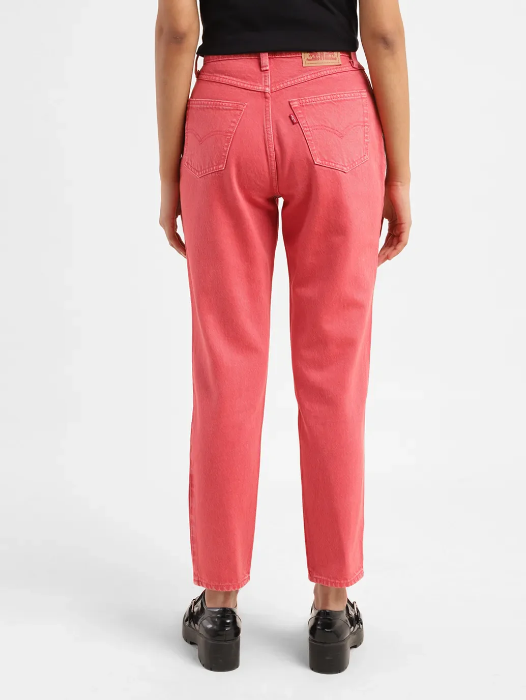 Women's 80s Mom Pink Loose Fit High Rise Jeans - Image 3