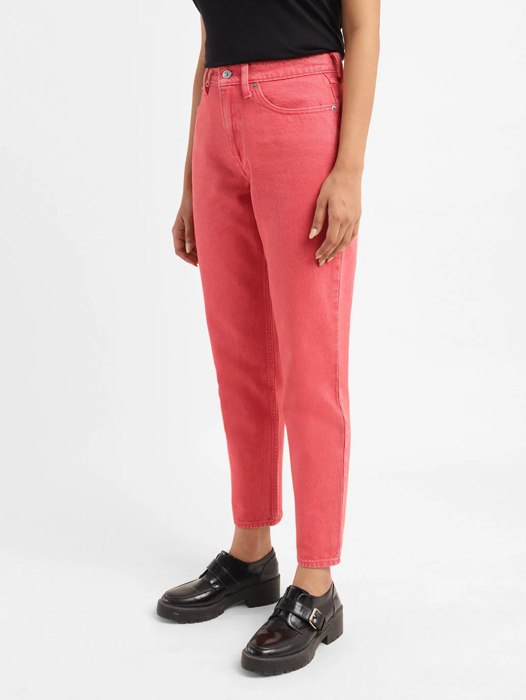 Women's 80s Mom Pink Loose Fit High Rise Jeans - Image 5