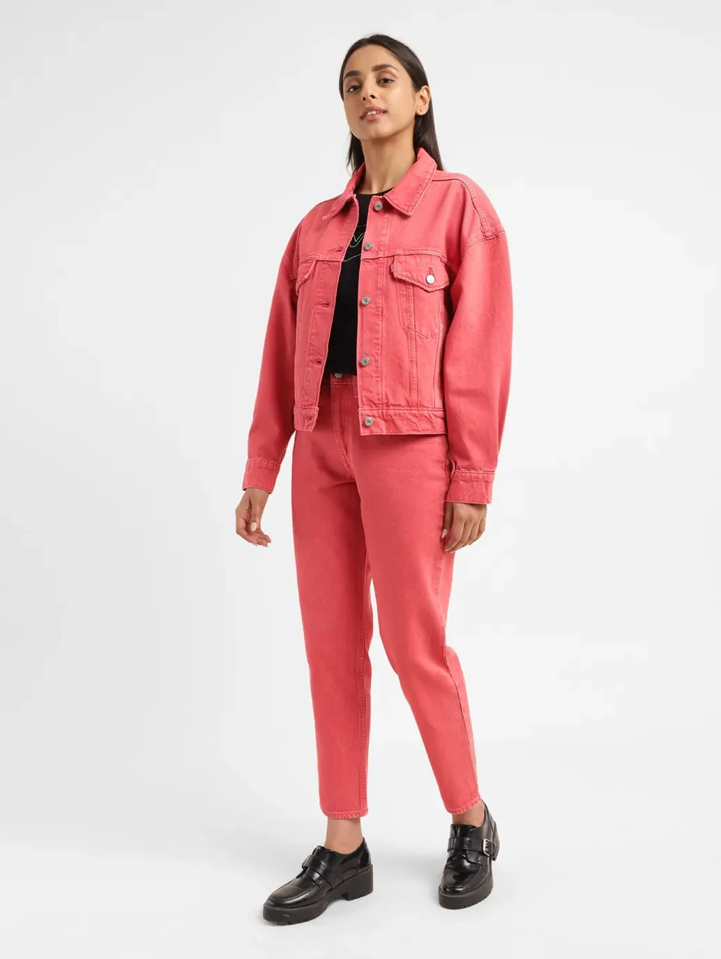 Women's 80s Mom Pink Loose Fit High Rise Jeans - Image 7