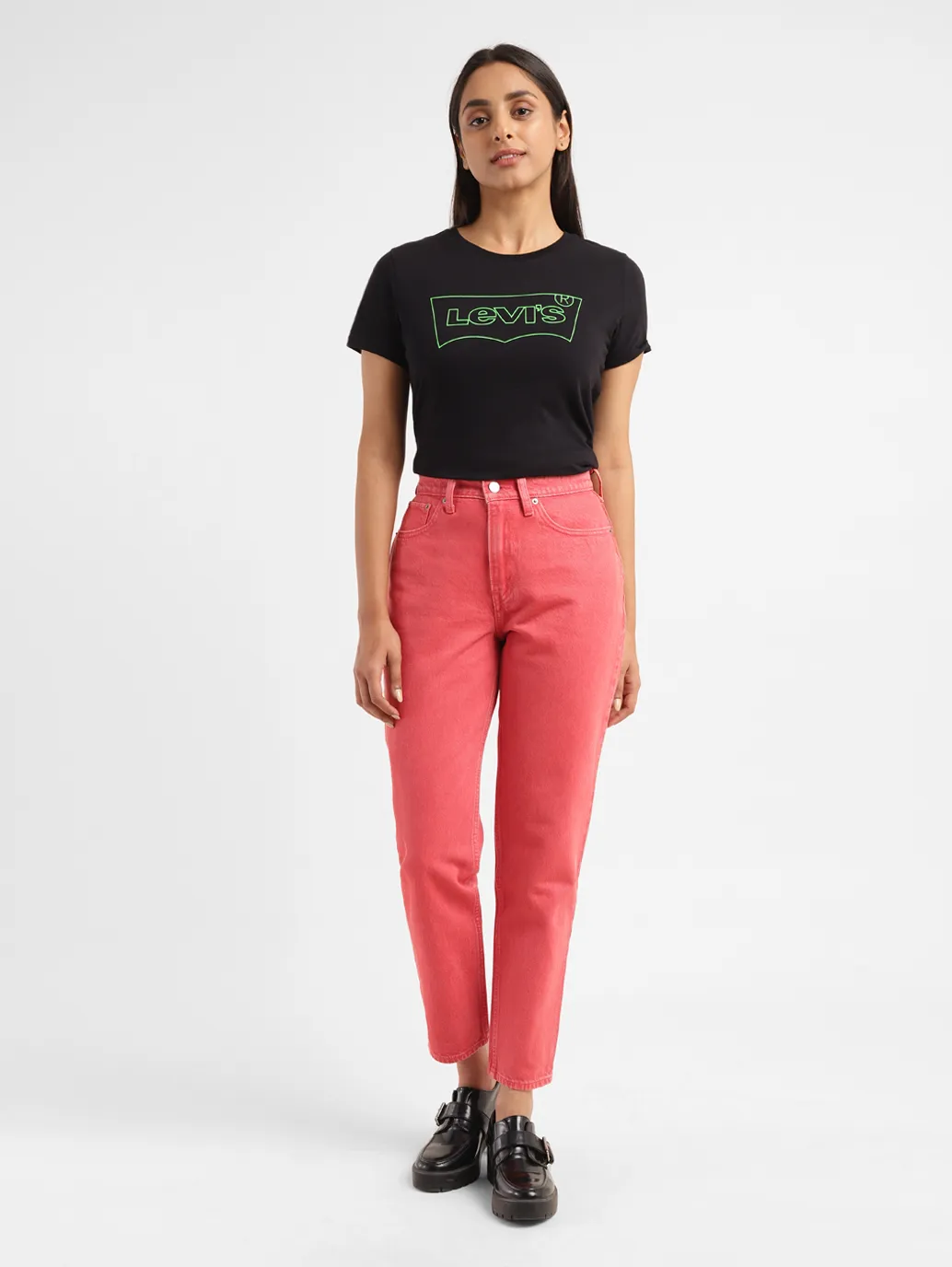 Women's 80s Mom Pink Loose Fit High Rise Jeans - Image 8
