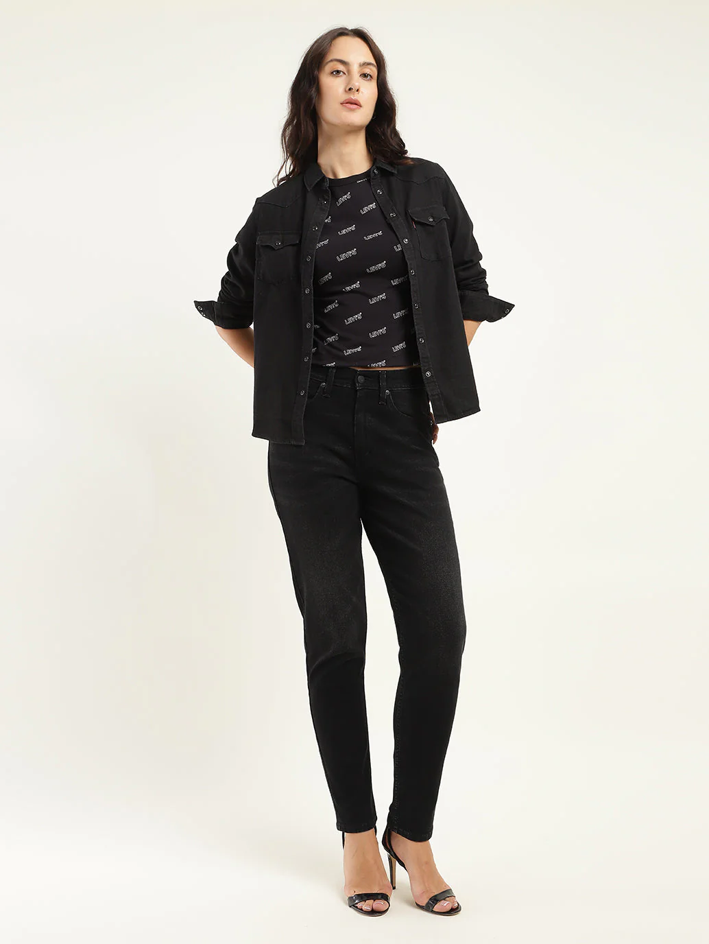 Women's 80s Mom Black Loose Fit High Rise Jeans - Image 6
