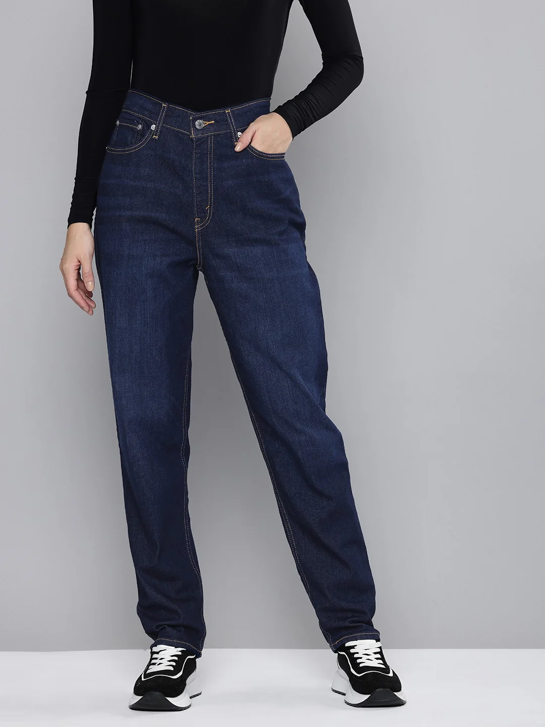 Women's 80s Mom Blue Loose Fit High Rise Jeans