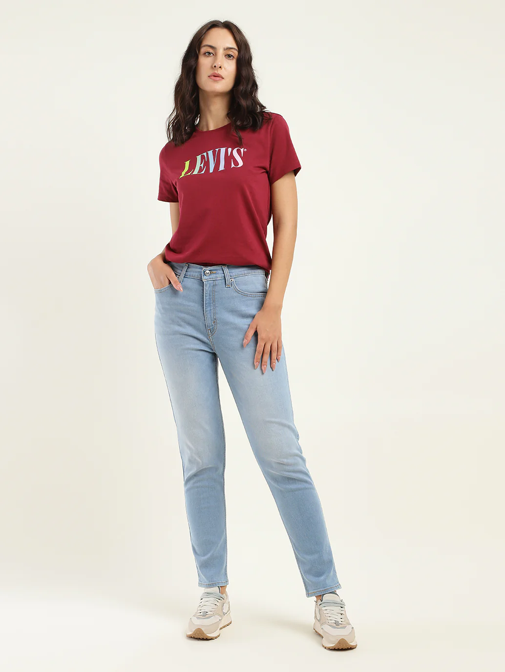 Women's 80s Mom Blue Loose Fit High Rise Jeans - Image 3