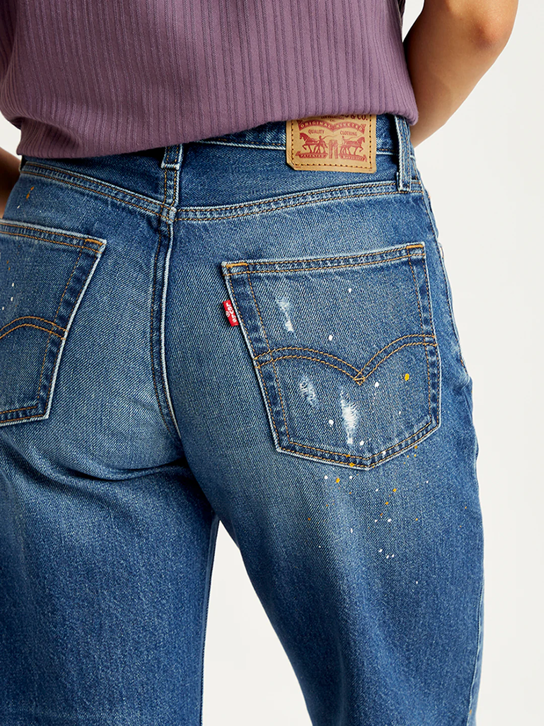 Women's 94 Blue Baggy Fit Mid Rise Jeans - Image 5
