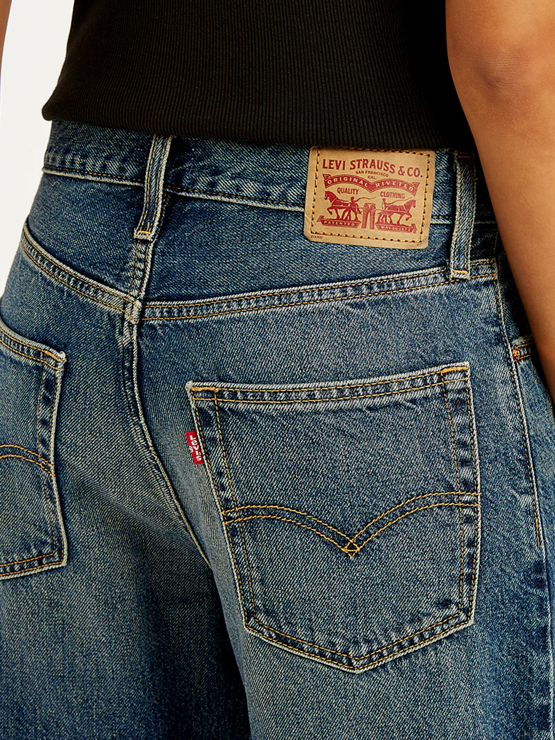 Women's 94 Blue Baggy Fit Mid Rise Jeans - Image 5
