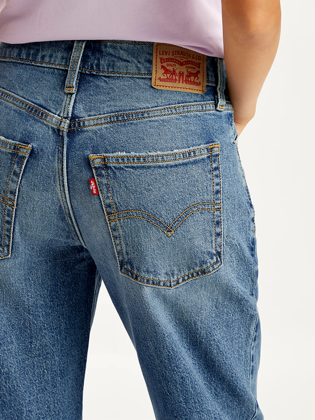 Women's 94 Blue Baggy Fit Mid Rise Jeans - Image 6