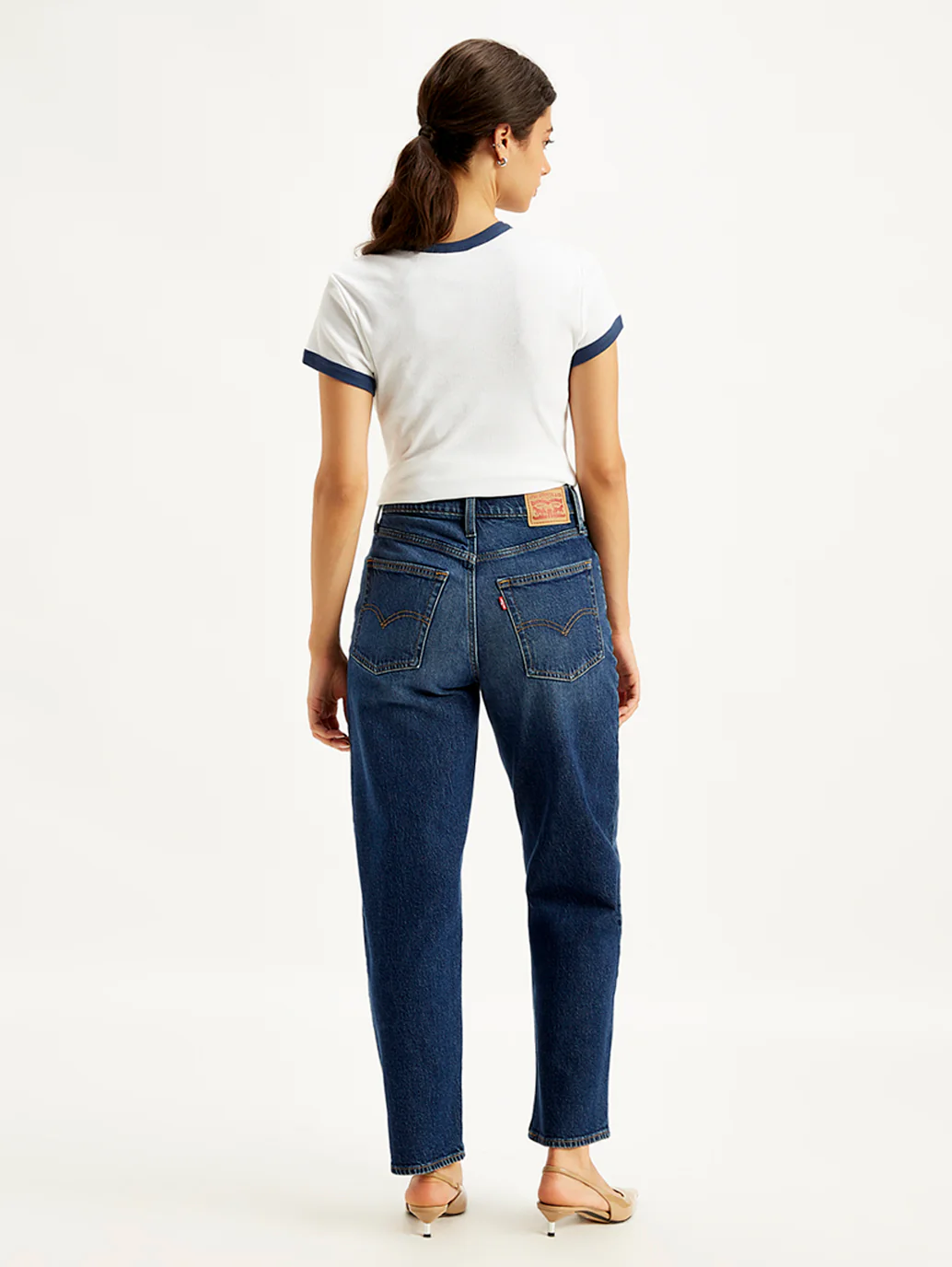 Women's 94 Blue Baggy Fit Mid Rise Jeans - Image 2