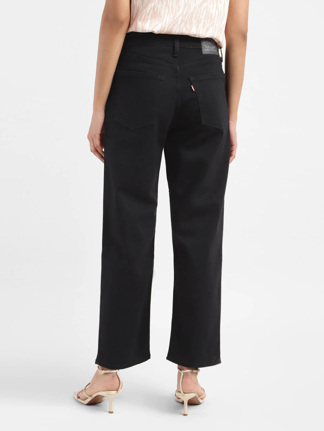Women's 94 Black Baggy Fit Mid Rise Jeans - Image 3