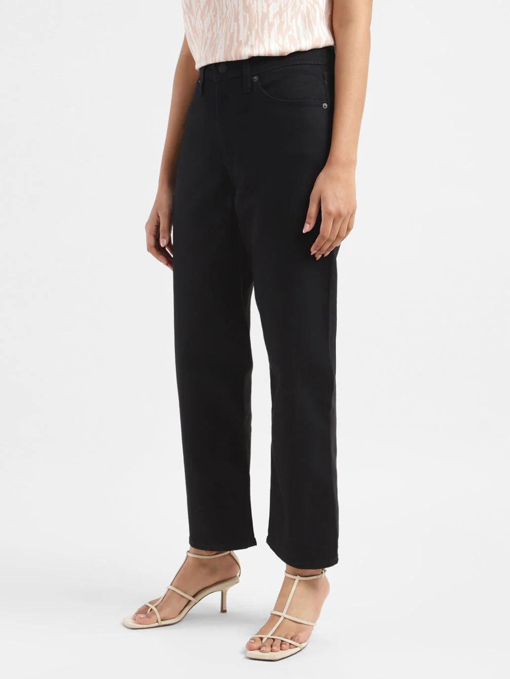 Women's 94 Black Baggy Fit Mid Rise Jeans - Image 5