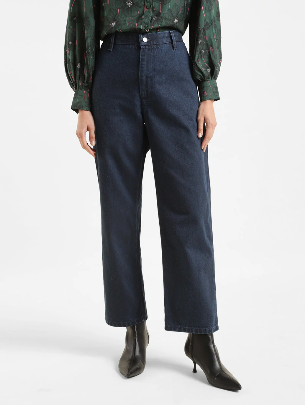 Women's 94 Blue Baggy Fit Mid Rise Jeans