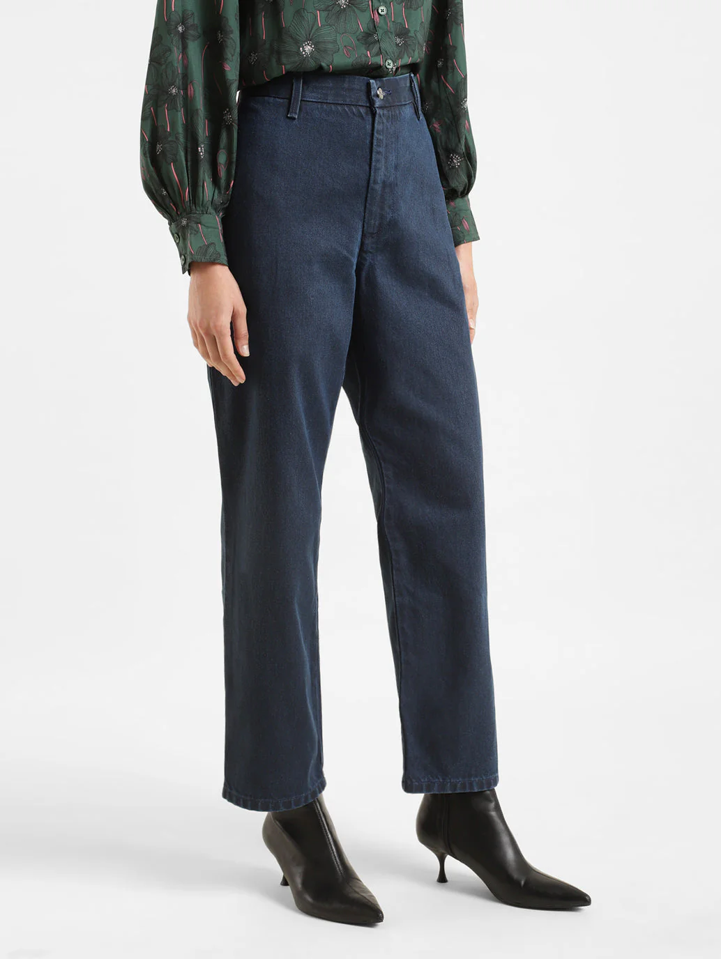 Women's 94 Blue Baggy Fit Mid Rise Jeans - Image 5