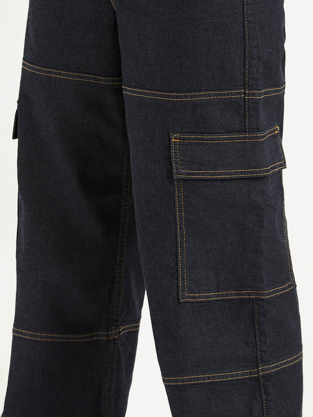 Women's Navy Blue Baggy Fit High Rise Jeans - Image 4