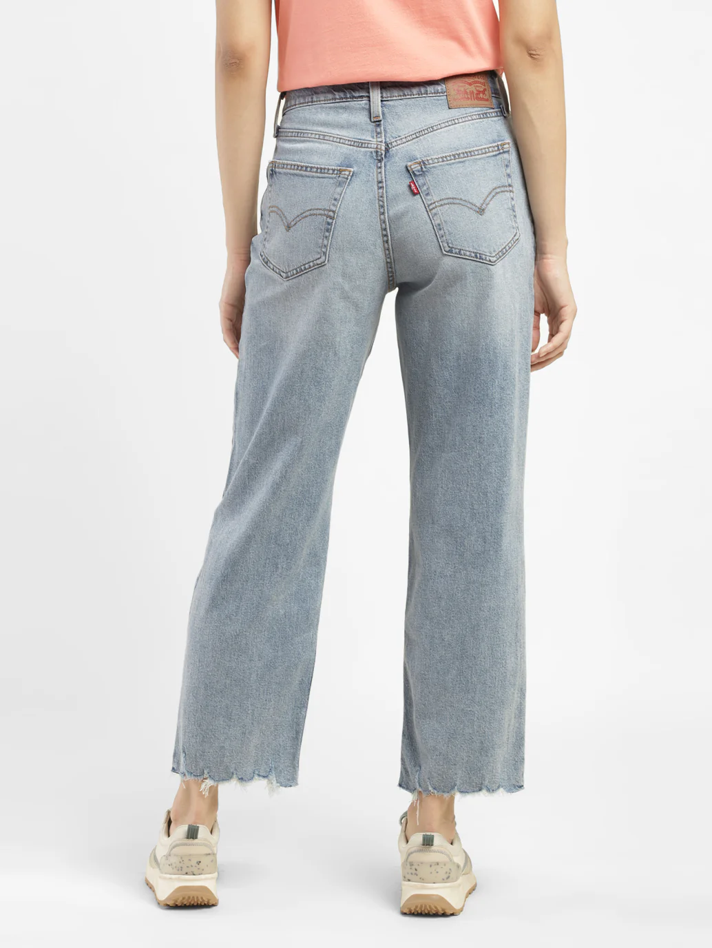 Women's 94 Blue Baggy Fit Mid Rise Jeans - Image 2